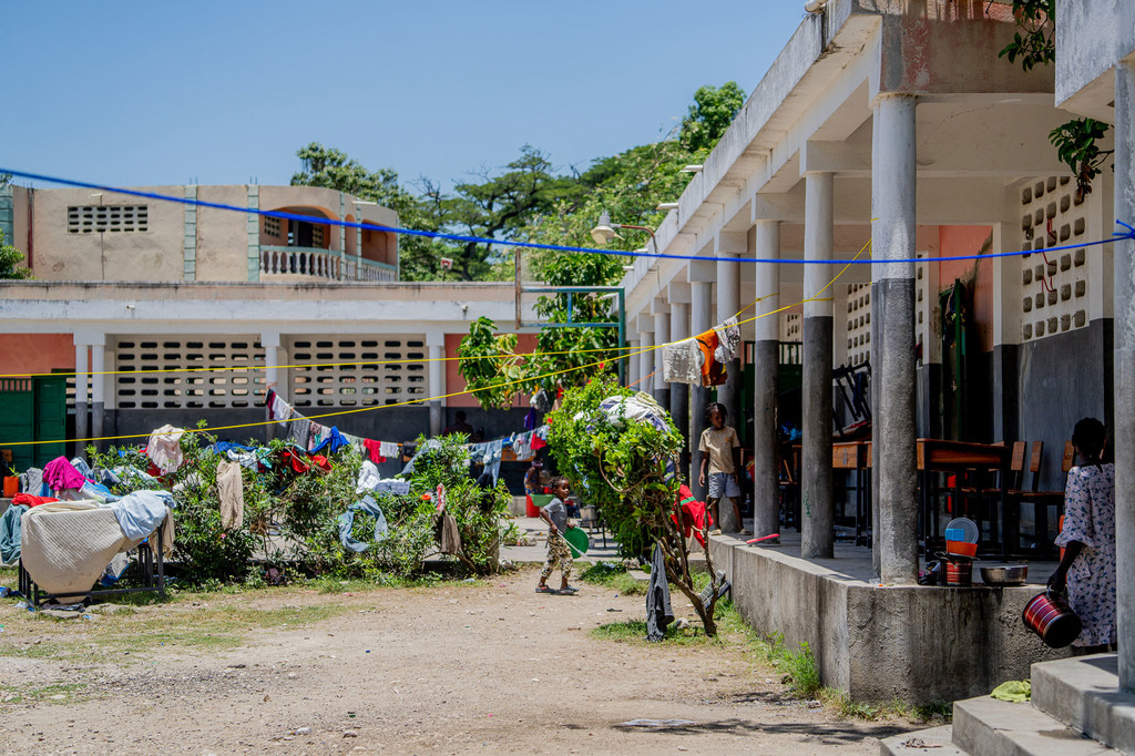 Anténor Firmin school in Hinche is now a shelter for people displaced by violence.
