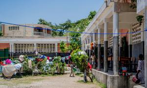 Anténor Firmin school in Hinche is now a shelter for people displaced by violence.