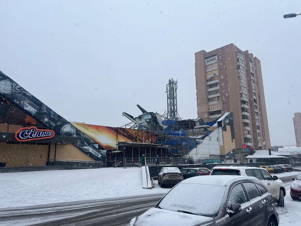 This cinema in Saltivka, Kharkiv, was hit during an earlier strike (file Jan 2026).
