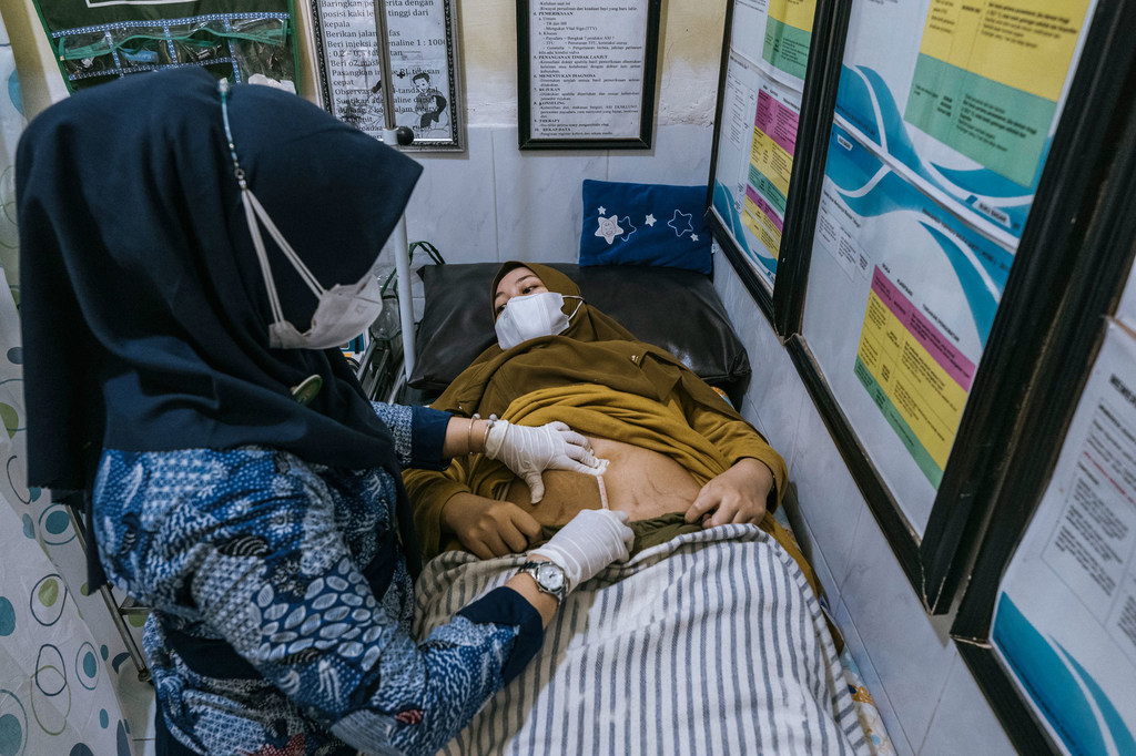 During the pandemic, this health centre in Indonesia was forced to close three times due to a high number of COVID-19 infections among staff (file, 2021)