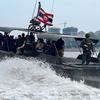 泰国皇家海军湄公河舰队在泰、缅、老三国交界处巡逻。