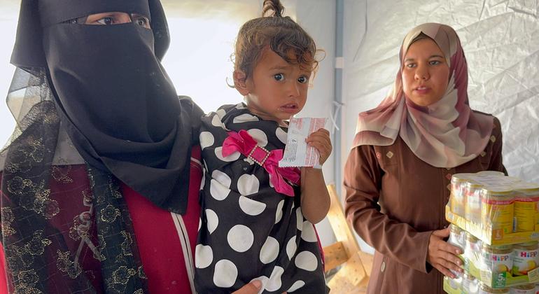 Une clinique pour les enfants souffrant de malnutrition à Khan Younis, dans le sud de Gaza.