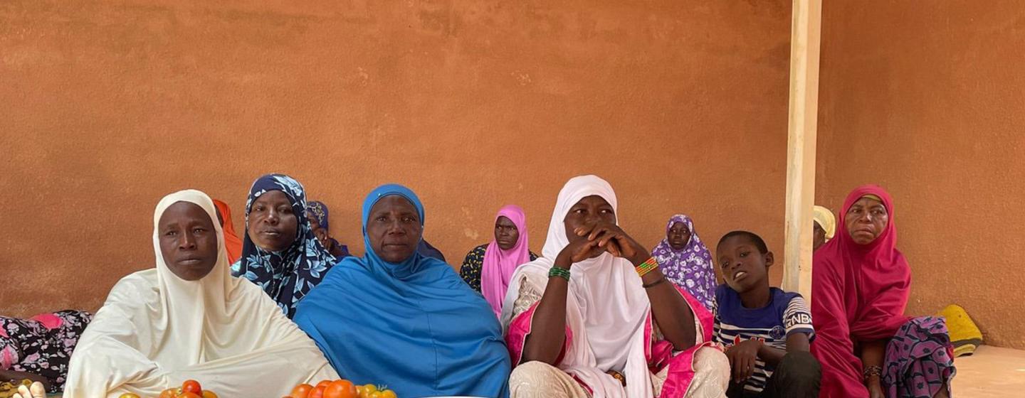 Des femmes vendent le surplus de leur jardin sur un marché local dans la région de Tillaberi au Niger.