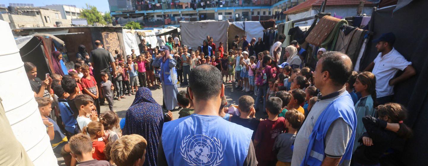 UNRWA staff continue to work in Gaza where possible.