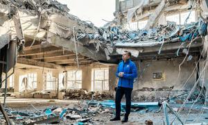 Under-Secretary-General for Humanitarian Affairs, Tom Fletcher, visits a missile-struck medical clinic in Zaporizhzhia, Ukraine.