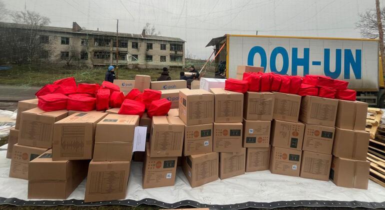 Гуманитарная помощь ООН в Донецкой области Украины.
