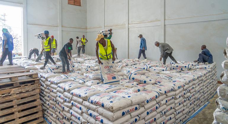 El PMA sigue entregando ayuda alimentaria en Goma.  