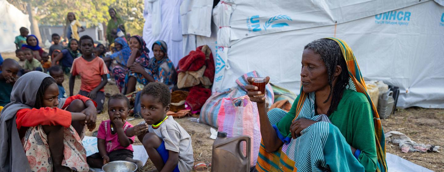 Central African Republic, 2024. Newly arrived Sudanese refugees at Korsi refugee camp.