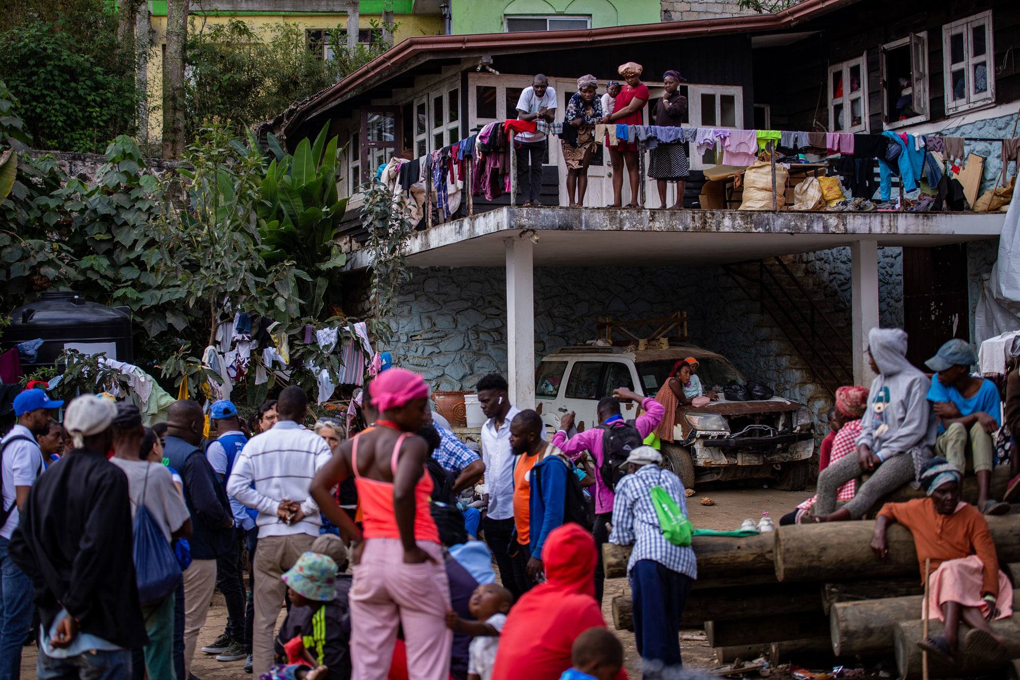 Un site pour personnes déplacées à Port-au-Prince, en Haïti.