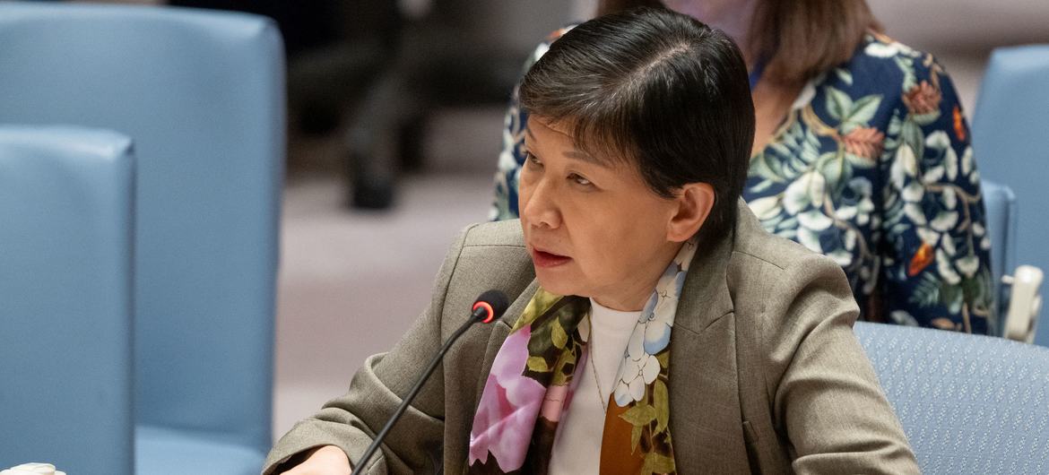 High Representative for Disarmament Affairs Izumi Nakamitsu briefed the Security Council meeting on threats to international peace and security.