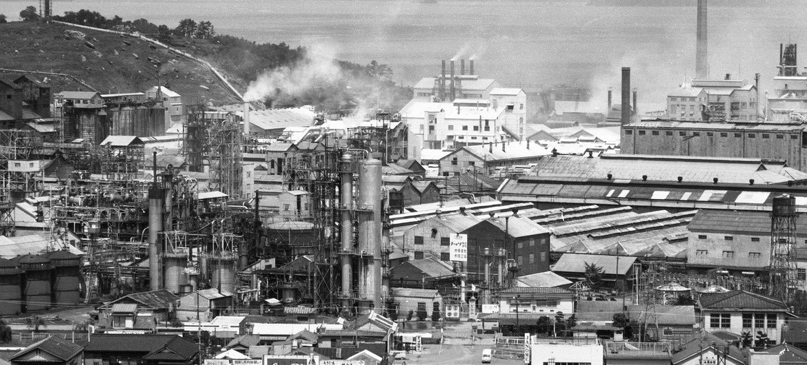 The Chisso chemical plant in Minamata, Japan.