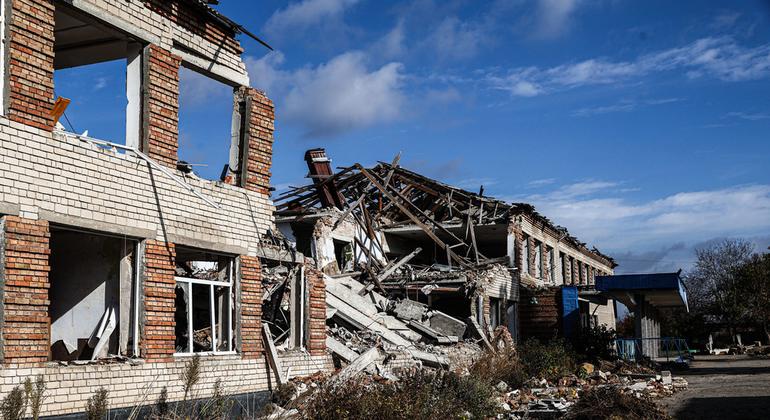 Destructions en Ukraine causées par la guerre.