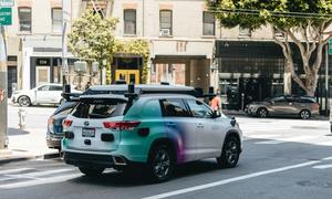 An autonomous vehicle on the streets of San Francisco.