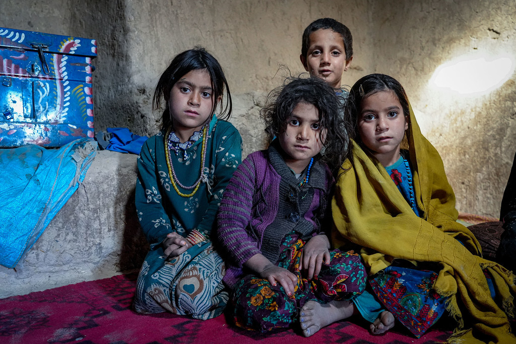 Une famille en Afghanistan déplacée par la sécheresse (photo d'archives).