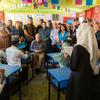 UN Secretary-General António Guterres meets Rohingya refugee students at Cox's Bazar in Bangladesh.
