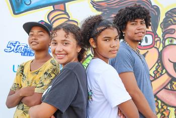 Four young people get together at an art-focused group in northern Colombia.