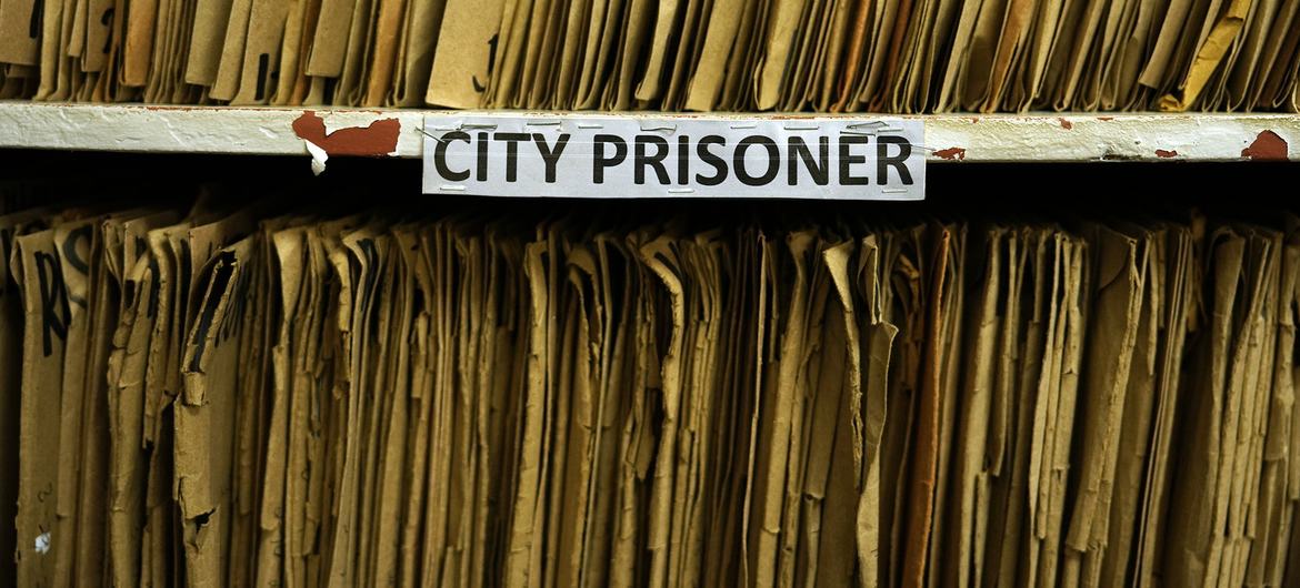 Prisoners' records are stored in the administration room of the Manila City Jail.