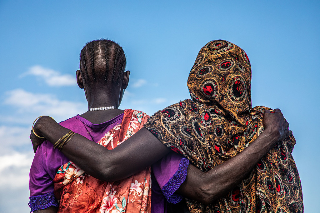 Friendly space for women at a camp for internally displaced people in Bentiu, South Sunda