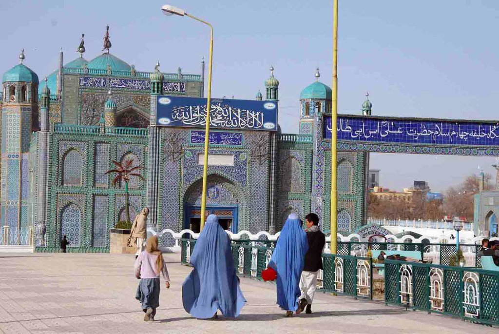 The Shrine of Hazrat Ali in Mazar-i-Sharif reportedly sustained damage.