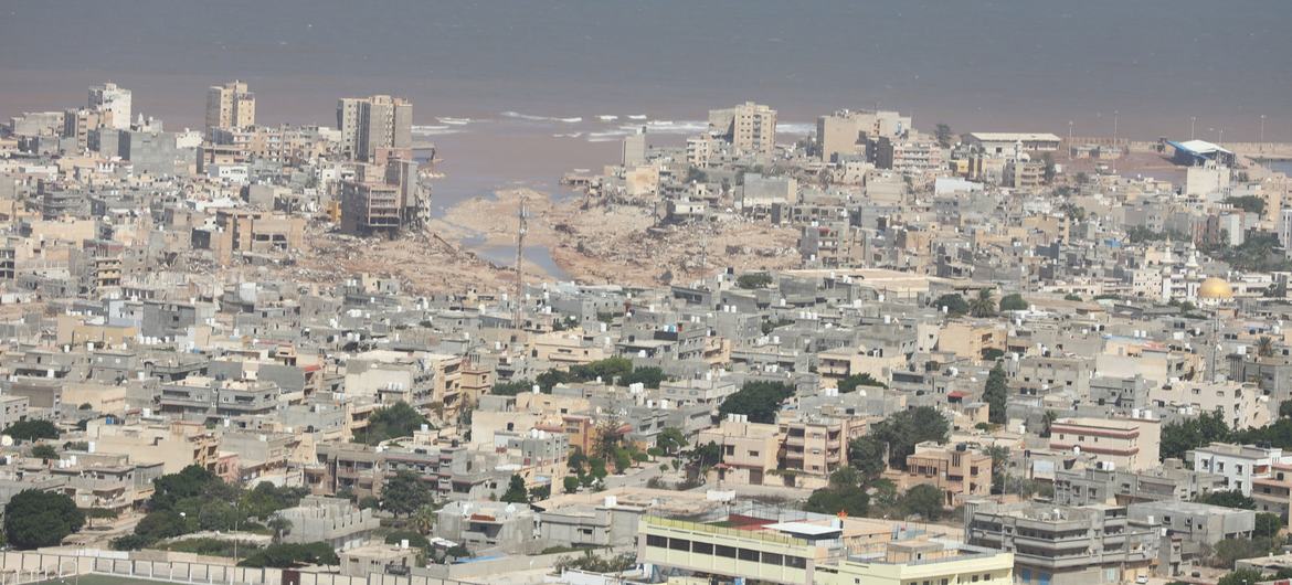 Darna city in the aftermath of the devastating floods.