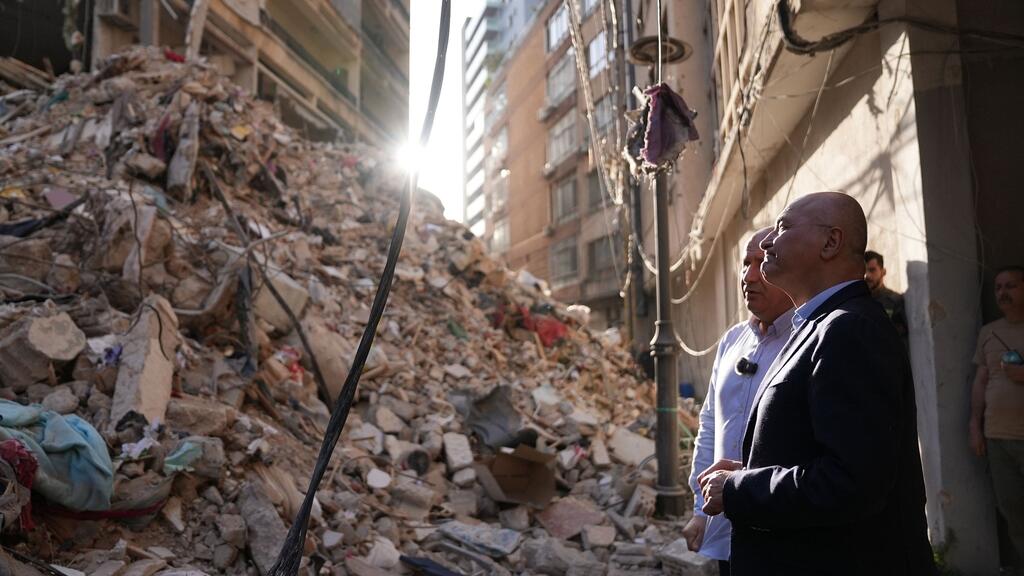 联合国难民事务高级专员萨利赫访问黎巴嫩贝鲁特受冲突影响地区。