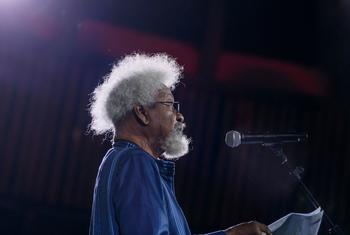 Wole Soyinka, playwright, poet and Nobel Laureate, reads an original poem written for children at the General Assembly's high-level meeting marking the 30th anniversary of the adoption of the Convention on the Rights of the Child in 2019. (file)