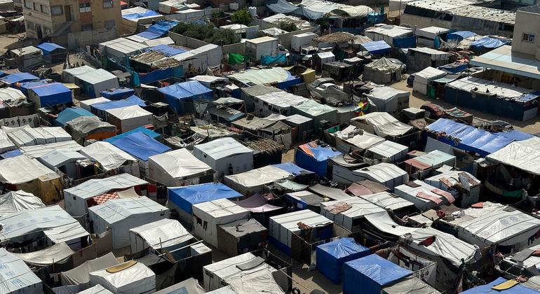 People in Gaza have been displaced multiple times and are living in makeshift shelters.