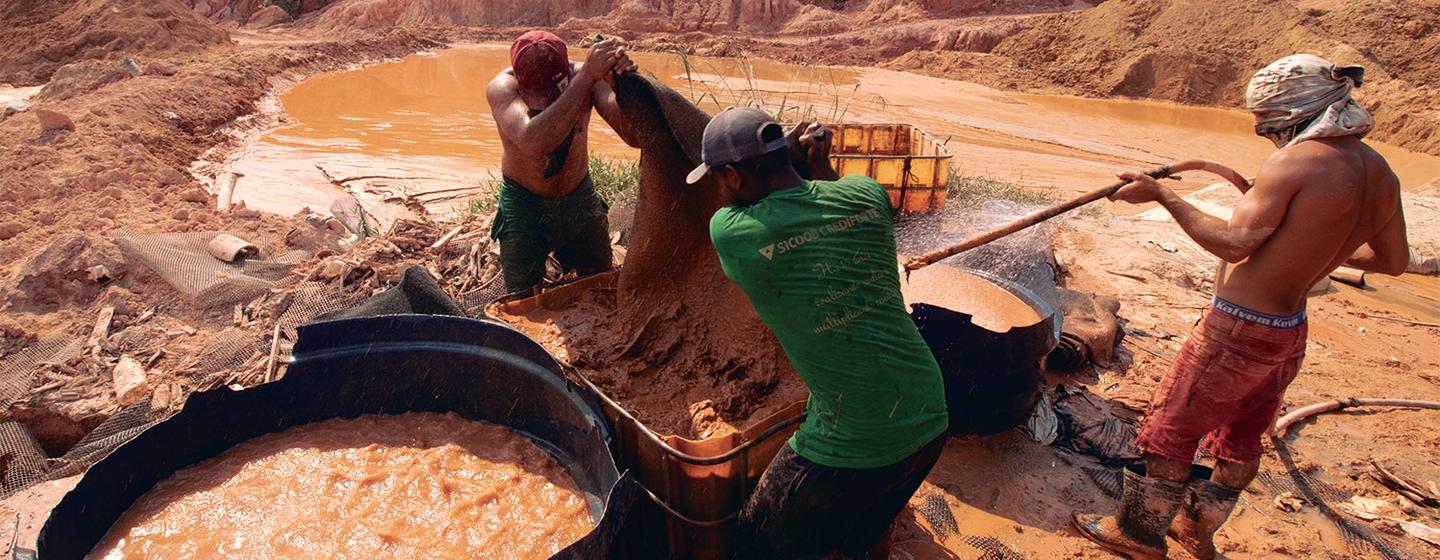 Rio Tapajós percorre 840 quilômetros no coração da Amazônia brasileira, atravessando territórios indígenas, parques nacionais, cidades pobres e muitos dos locais de mineração de ouro em pequena escala do Brasil - ou garimpos