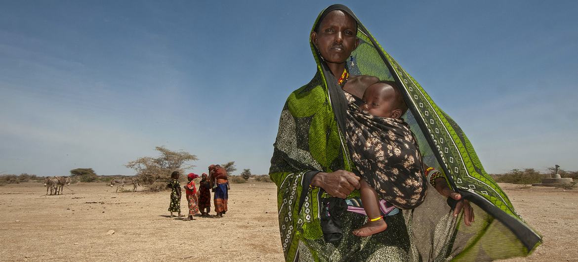 Drought in Kenya (pictured) and other countries in the Horn of Africa affects the most vulnerable women and children.