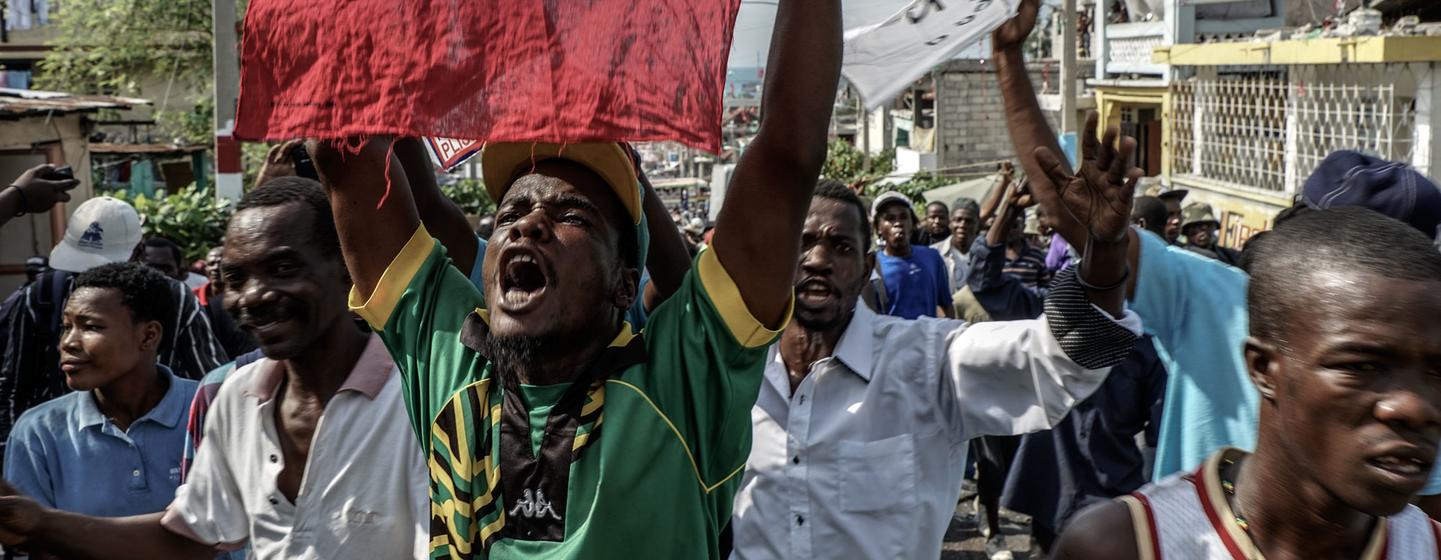 Young Haitians are calling for peace and stability in the troubled Caribbean nation.