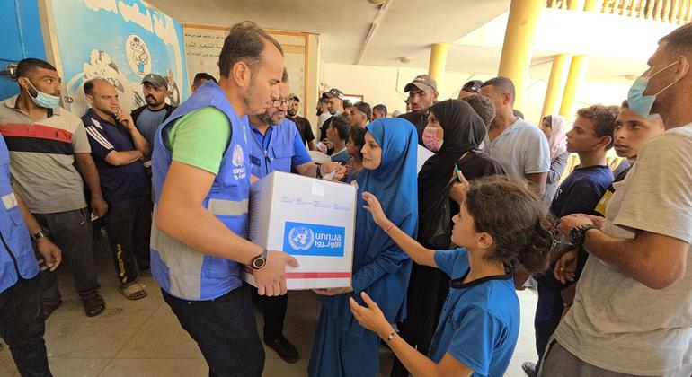 A Unrwa continua a oferecer apoio às pessoas em Gaza