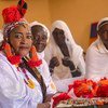 Mouna Awata (left) is the president of the Women’s Peace Hut (Case de la Paix) in Gao, Mali, and mediates with armed groups to resolve conflicts. 