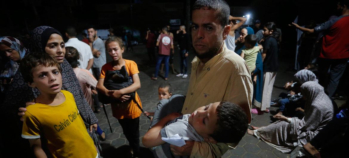 Israeli forces struck tents sheltering displaced civilians near Al-Aqsa Hospital in an area where people from northern Gaza were told to relocate.