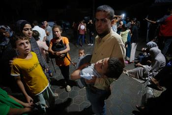 Israeli forces struck tents sheltering displaced civilians near Al-Aqsa Hospital in an area where people from northern Gaza were told to relocate.