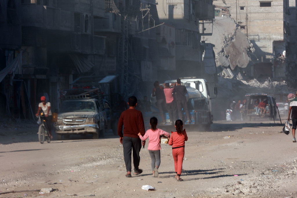 مشهد لشارع في غزة.