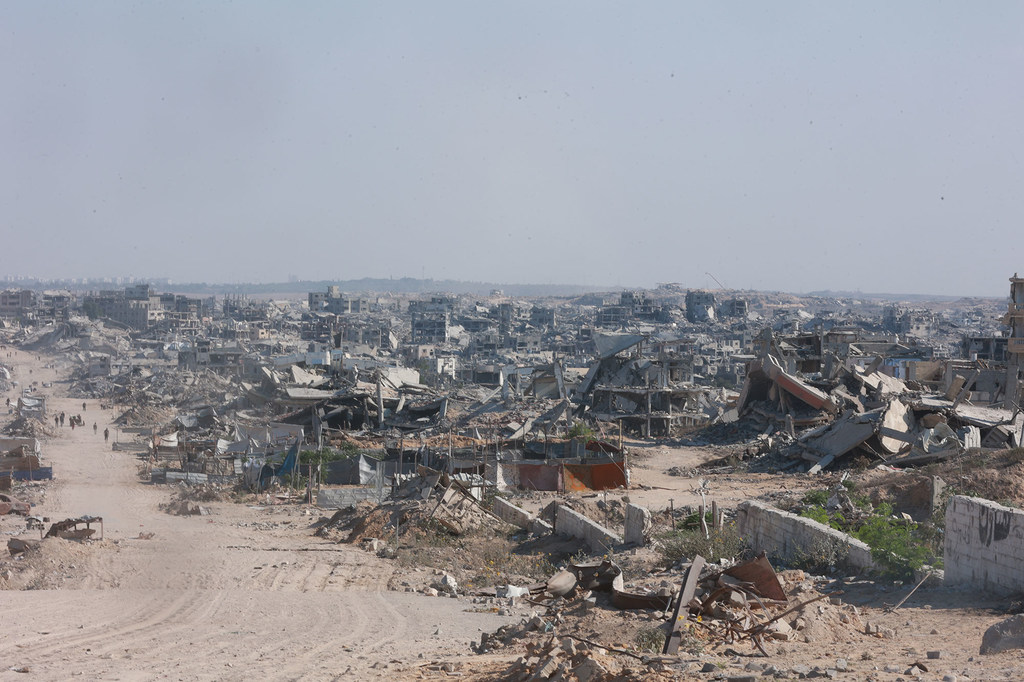 Much of Gaza City has been destroyed in the conflict.
