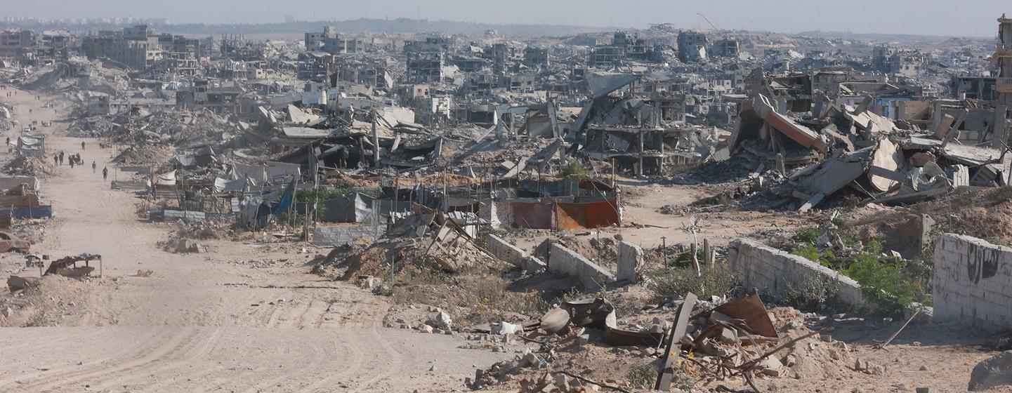 Une grande partie de Gaza-ville a été détruite lors du conflit.