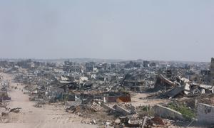 Much of Gaza City has been destroyed in the conflict.