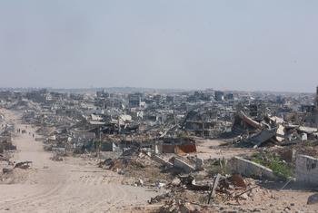 Une grande partie de Gaza-ville a été détruite lors du conflit. Une grande partie de Gaza-ville a été détruite lors du conflit.