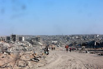 Une grande partie de Gaza est en ruines après deux années de guerre. Une grande partie de Gaza est en ruines après deux années de guerre.