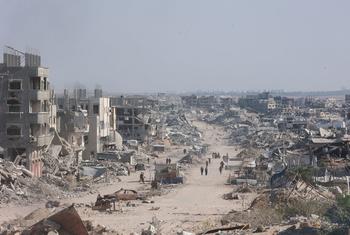 Une grande partie de Gaza est en ruines après deux années de guerre. Une grande partie de Gaza est en ruines après deux années de guerre.
