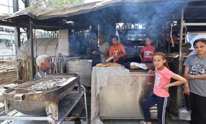 Una familia en Gaza.