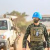 Thai engineers serving with UNMISS repair and rehabilitate existing infrastructure such as roads and bridges, among other duties. Pictured here, Lt. Col. Kaisin Sasunee (foreground), the current Commander of the Thai Horizontal Military Engineering Company (HMEC), is on patrol.