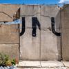 A file photograph of the perimeter wall at a UN position in southern Lebanon.