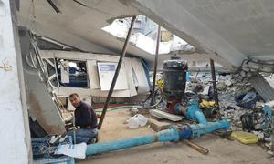 The UNRWA water well serves around 20,000 displaced people in Jabalia, Gaza.