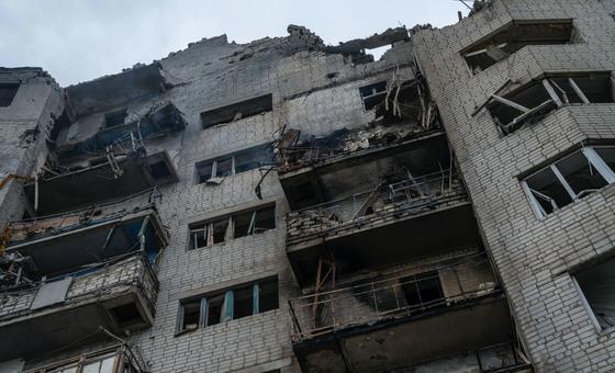 Разрушенное жилое здание в Харьковской области. (Архив)