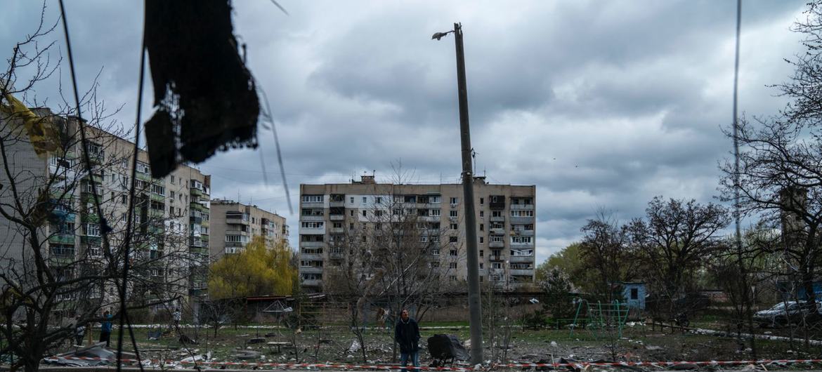 Much of Kupiansk in Kharkiv Region lies in ruins following attacks earlier in the year.