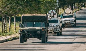 The UN peacekeeping mission in Lebanon patrols the Blue Line with the Lebanese army.