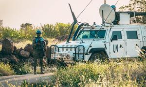 UNIFIL peacekeepers patrolling along the Blue Line, South Lebanon.