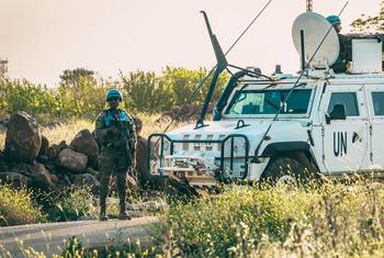 UNIFIL peacekeepers patrolling along the Blue Line, South Lebanon. UNIFIL peacekeepers patrolling along the Blue Line, South Lebanon.
